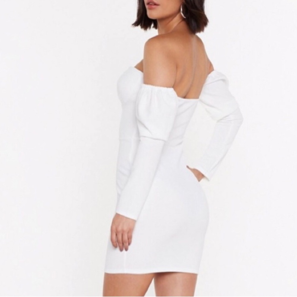 NWT Nasty Gal Strapless Sweetheart Neckline White Mini Dress - Medium (8)